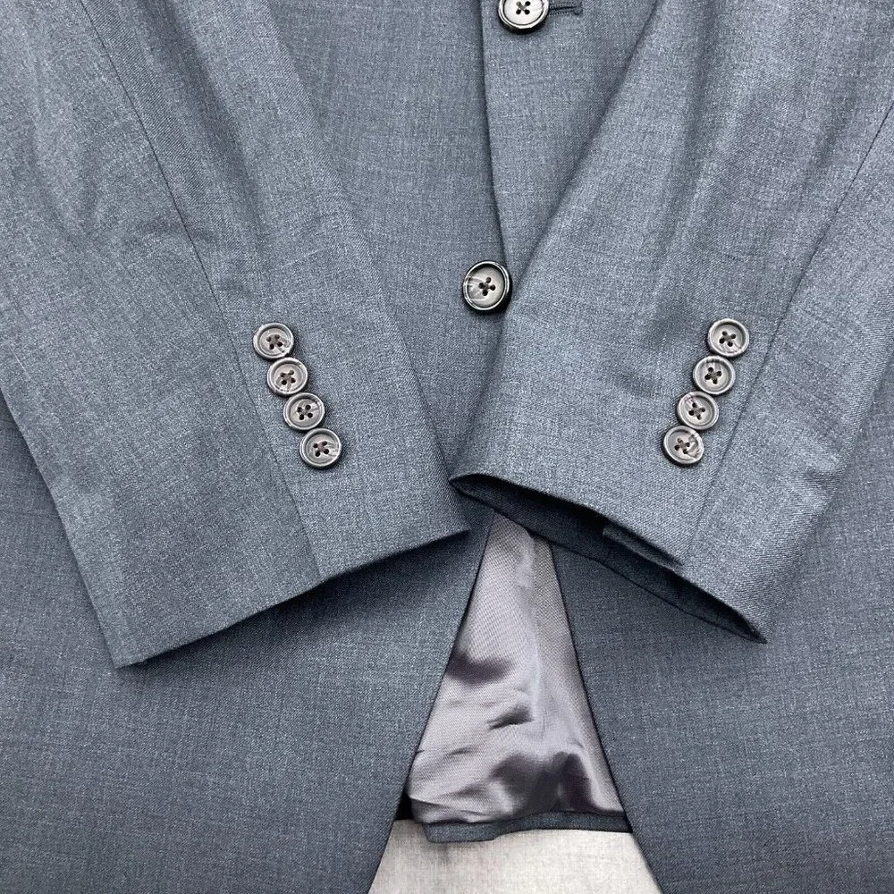 Lauren Ralph Lauren‎ Blazer Men 40 Gray Wool Classic Career Jacket VTG Canada